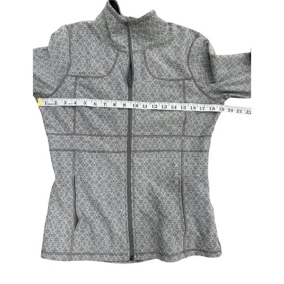 Prana Reeve Jacquard Performance Jacket Gray Full-Zip Womens Size M - Picture 6 of 7